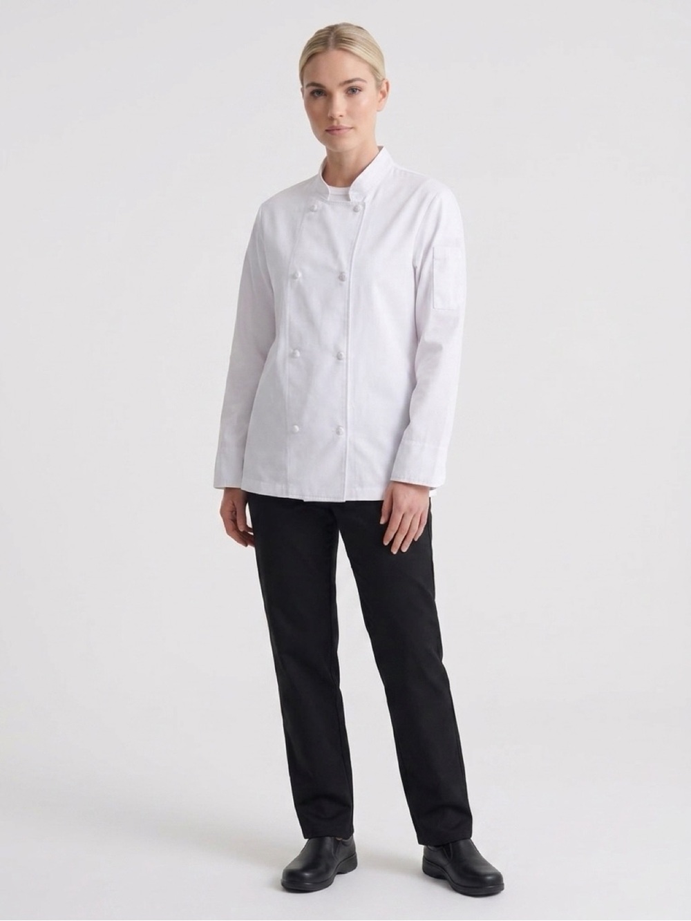 Men's White Lightweight Double-Breasted Shirt Jacket